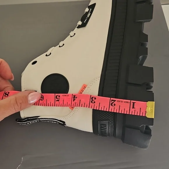 Palladium Revolt Hi TX Star White Platform Shoes, NEW! Size 10 - Picture 10 of 16